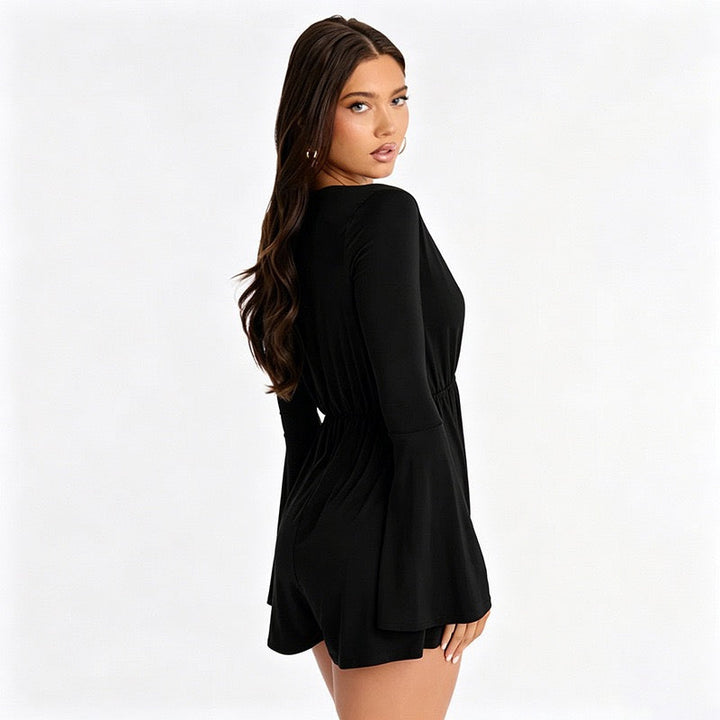 Short jumpsuit with tie detailing – JANE