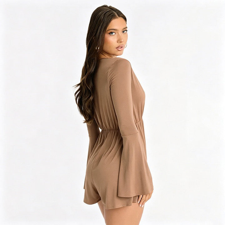 Short jumpsuit with tie detailing – JANE