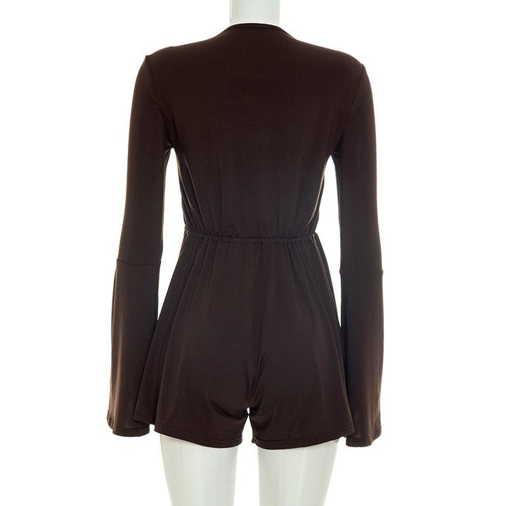 Short jumpsuit with tie detailing – JANE
