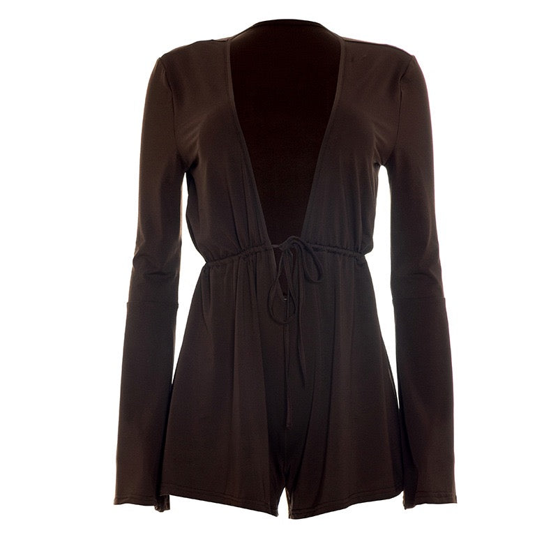 Short jumpsuit with tie detailing – JANE