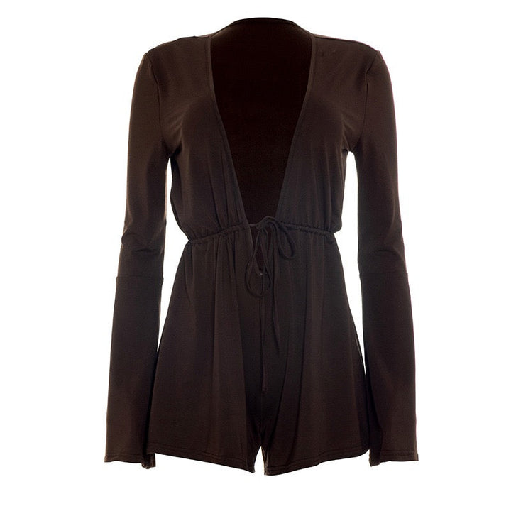 Short jumpsuit with tie detailing – JANE
