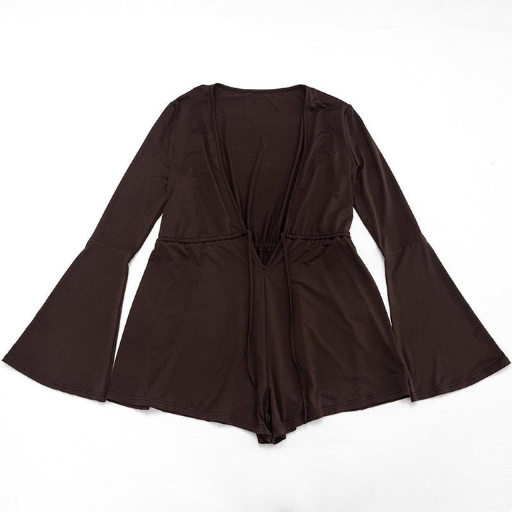 Short jumpsuit with tie detailing – JANE