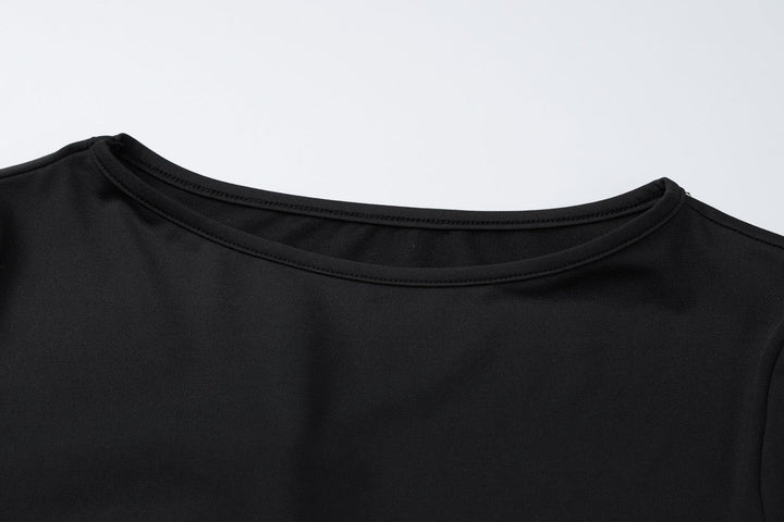 Mesh design maxi dress - TANOR