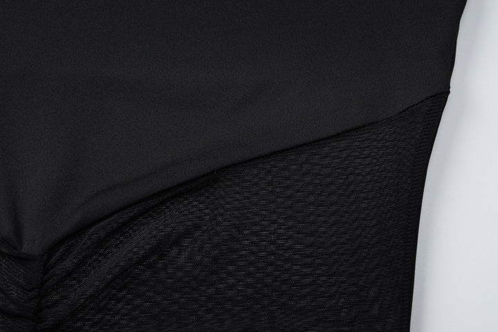 Mesh design maxi dress - TANOR