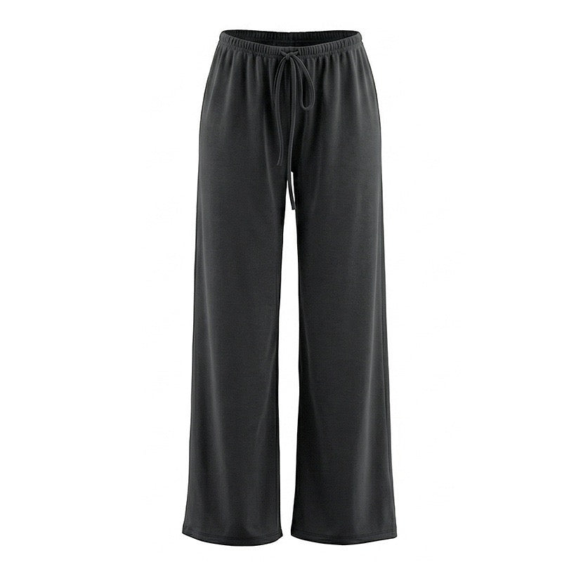 Cozy two-piece set with a strapless top and long pants – Tani