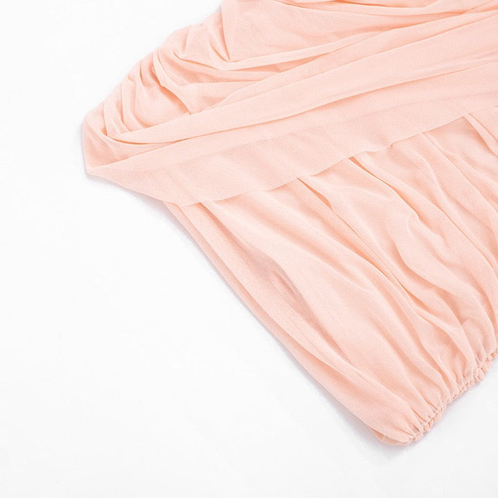 Strapless mini dress with pleat detailing – Romily