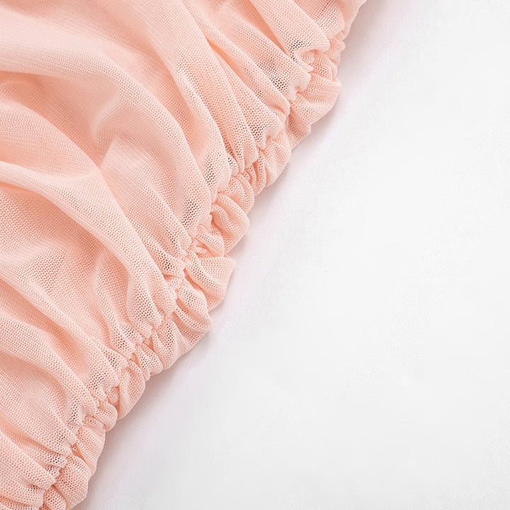 Strapless mini dress with pleat detailing – Romily