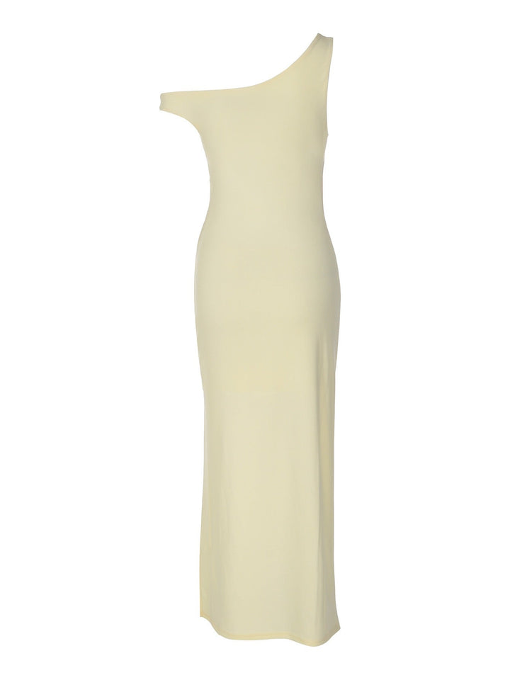 Marilyn - Off-the-shoulder maxi dress with a slit design
