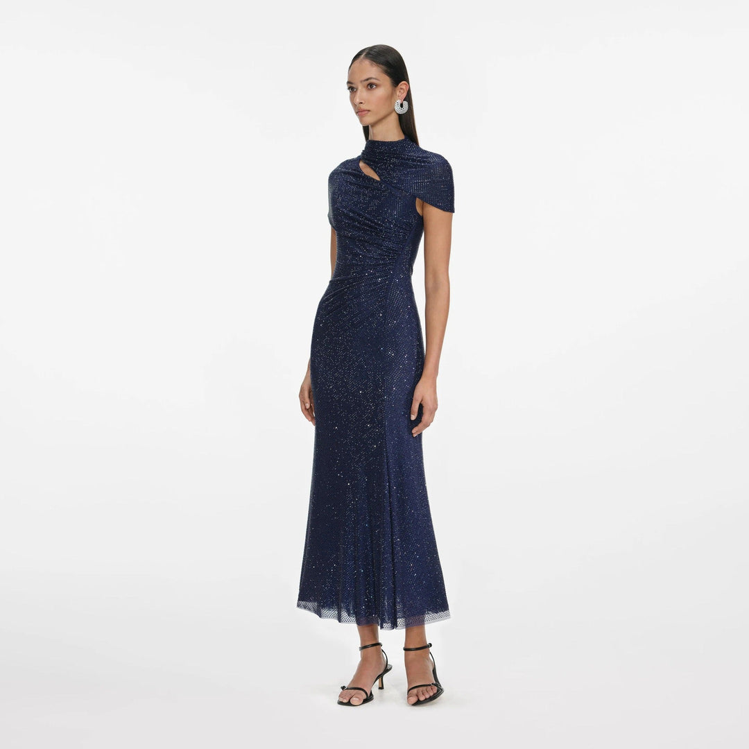 Maxi Dress with Shiny Rhinestone Design - Noelle