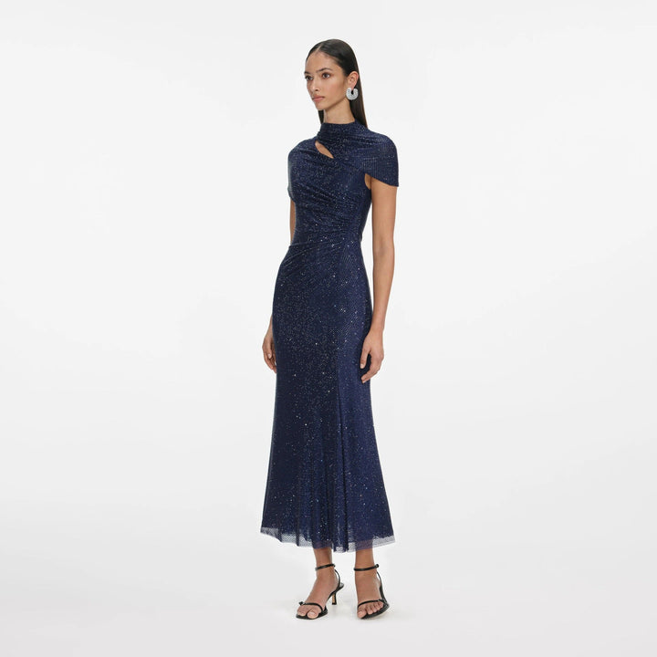 Maxi Dress with Shiny Rhinestone Design - Noelle