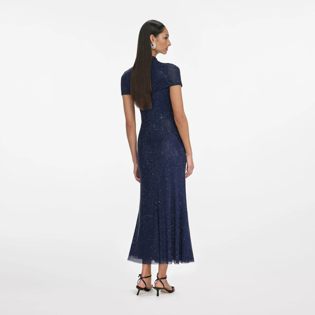 Maxi Dress with Shiny Rhinestone Design - Noelle