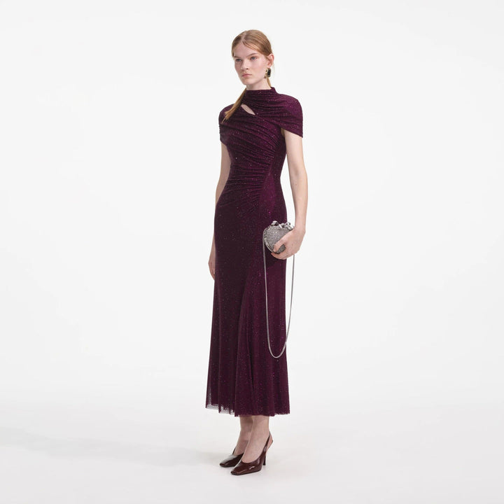 Maxi Dress with Shiny Rhinestone Design - Noelle