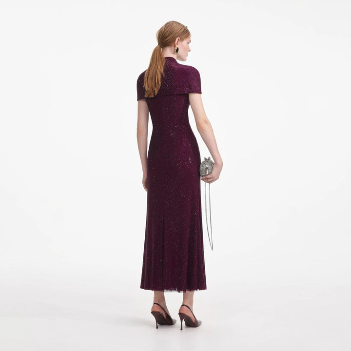 Maxi Dress with Shiny Rhinestone Design - Noelle