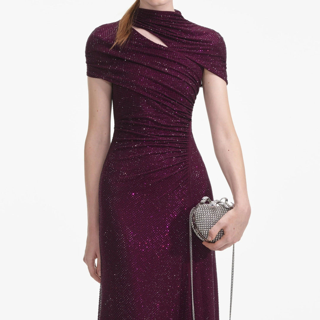 Maxi Dress with Shiny Rhinestone Design - Noelle