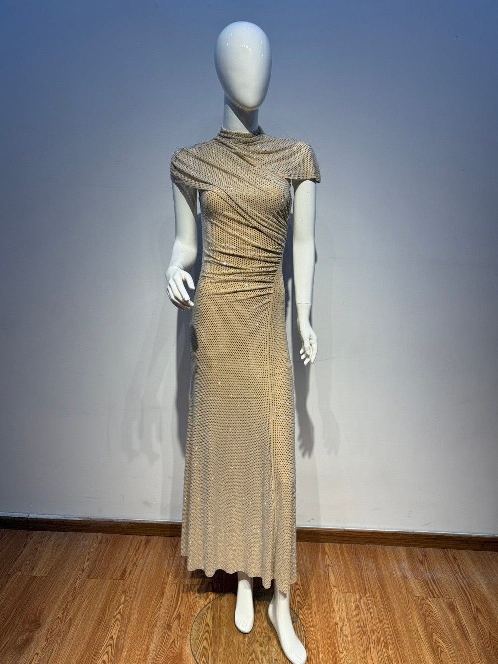 Maxi Dress with Shiny Rhinestone Design - Noelle