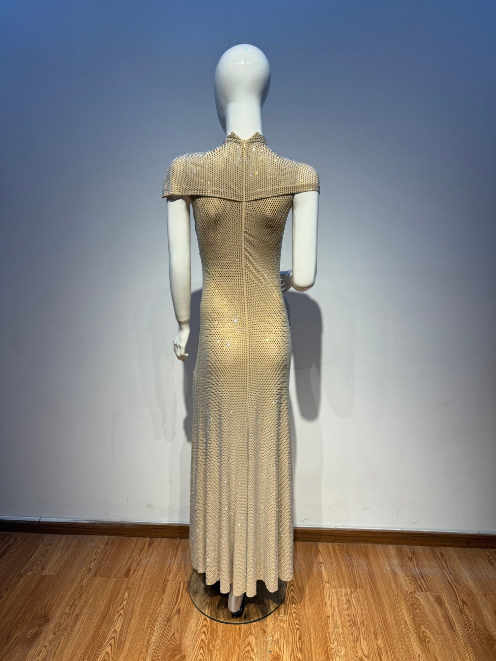 Maxi Dress with Shiny Rhinestone Design - Noelle