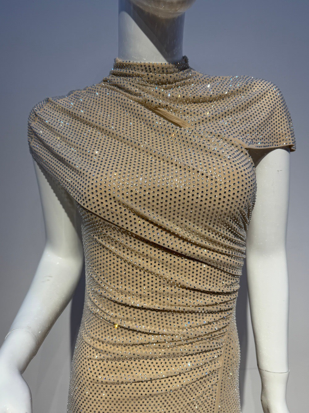 Maxi Dress with Shiny Rhinestone Design - Noelle