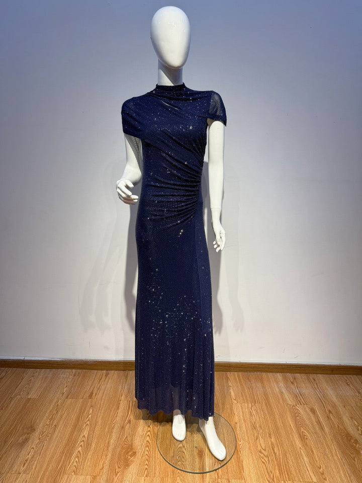 Maxi Dress with Shiny Rhinestone Design - Noelle
