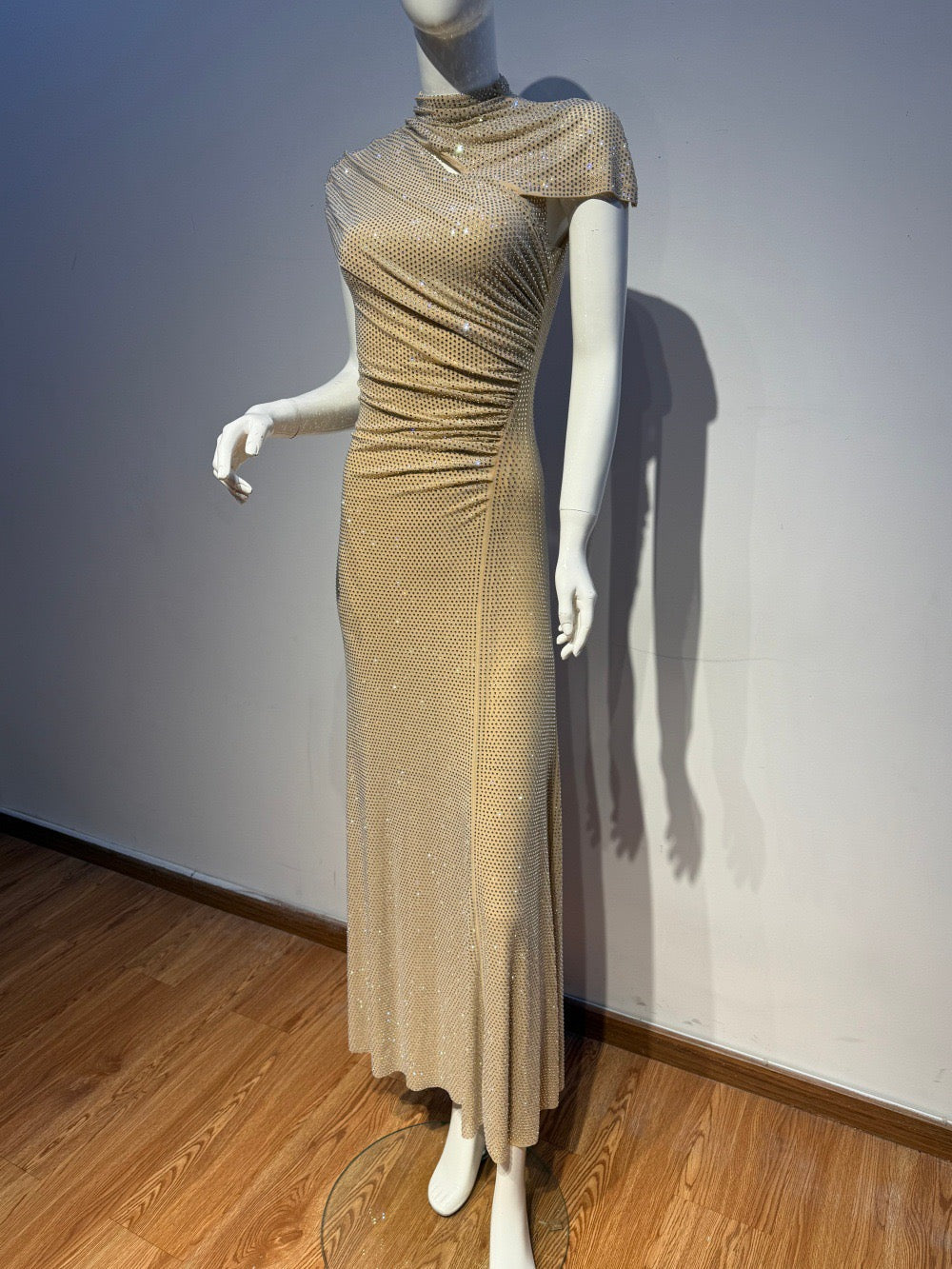Maxi Dress with Shiny Rhinestone Design - Noelle