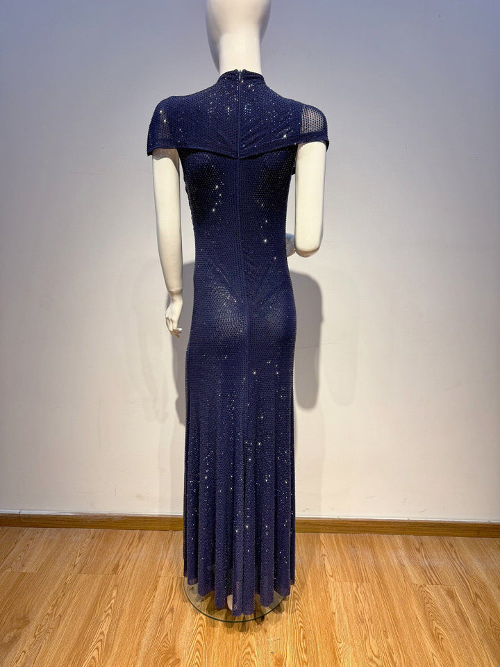 Maxi Dress with Shiny Rhinestone Design - Noelle