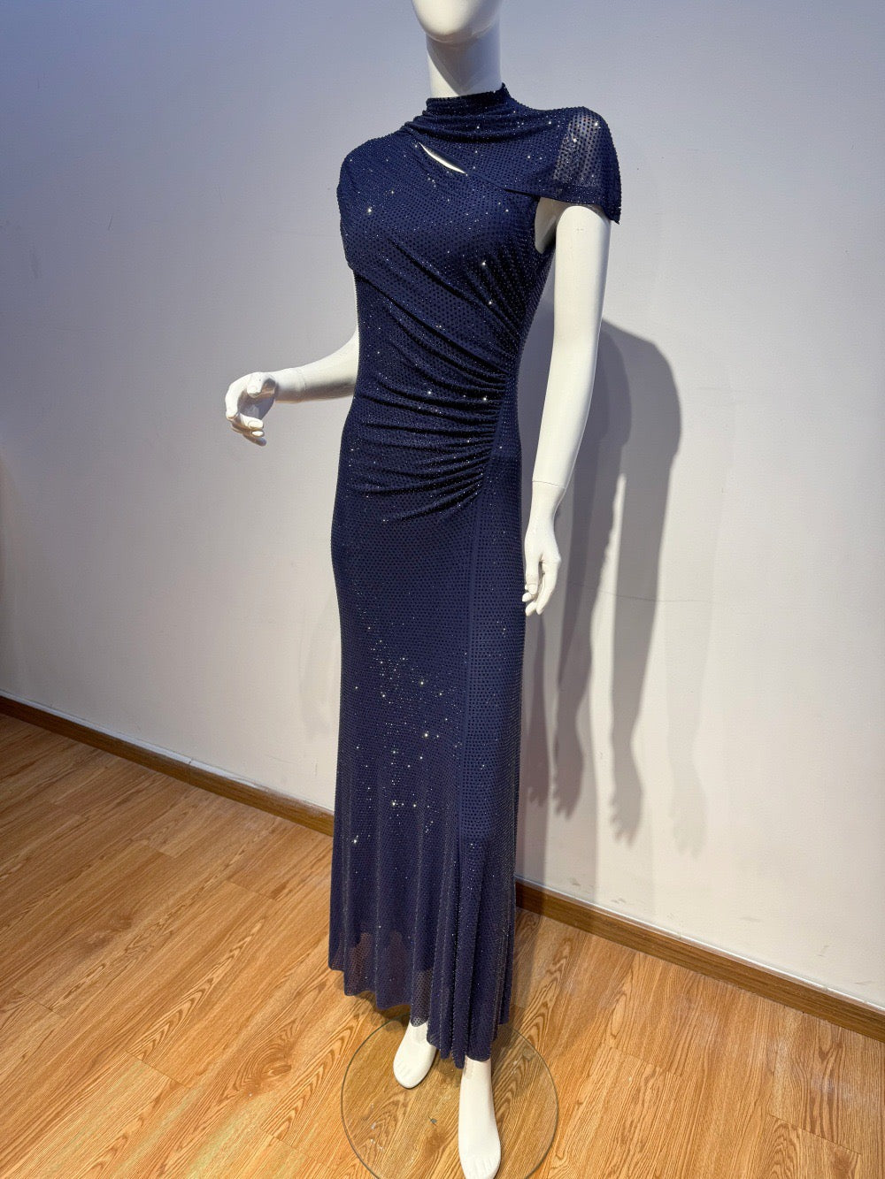 Maxi Dress with Shiny Rhinestone Design - Noelle