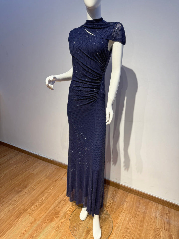 Maxi Dress with Shiny Rhinestone Design - Noelle