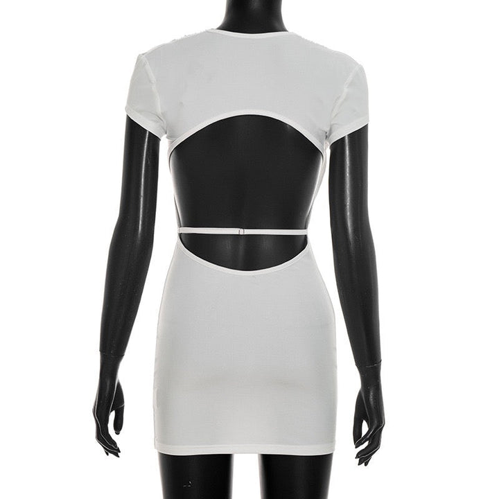 Fitted open-back mini dress – Yaz