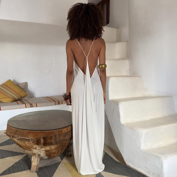 Open-back maxi dress – YALINA