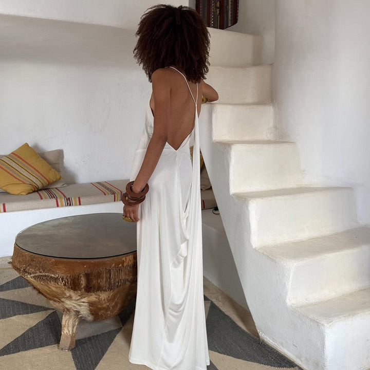 Open-back maxi dress – YALINA