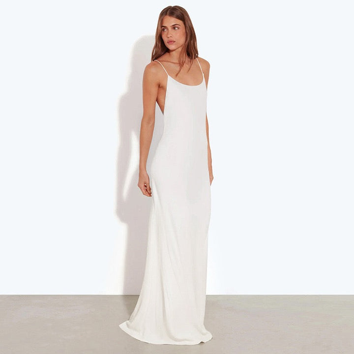 Open-back maxi dress – YALINA