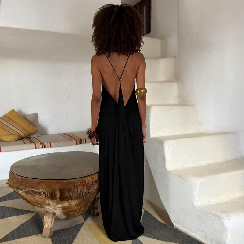 Open-back maxi dress – YALINA