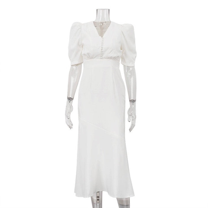 Midi dress with button embellishments – Tallinn