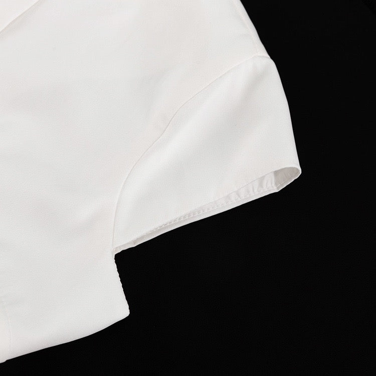 Elegant midi dress with button embellishments – Anava