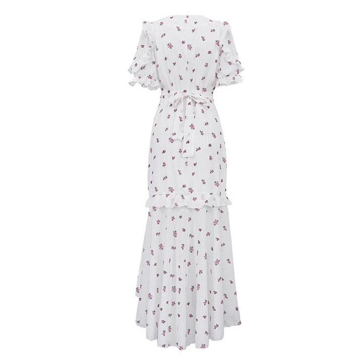 Floral chiffon midi dress – Jili