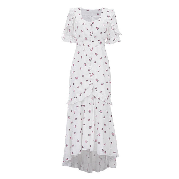 Floral chiffon midi dress – Jili