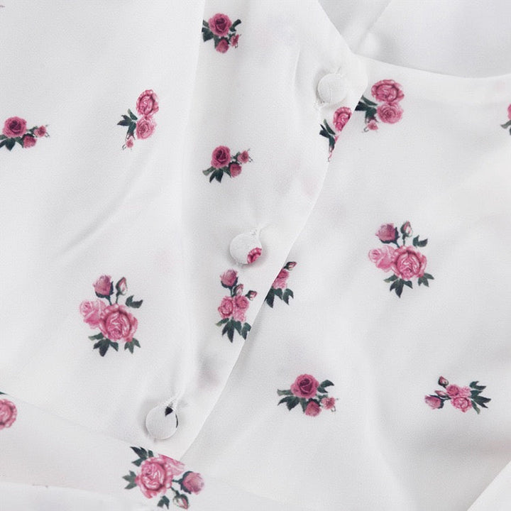 Floral chiffon midi dress – Jili