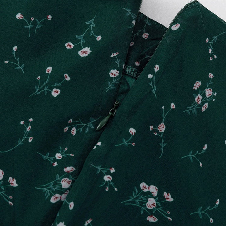 Floral chiffon two-piece set with a maxi skirt and button-down shirt – MAOR