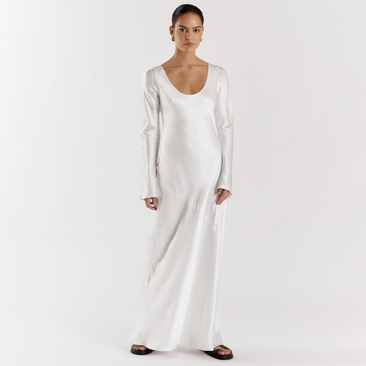Satin maxi dress – Dekel