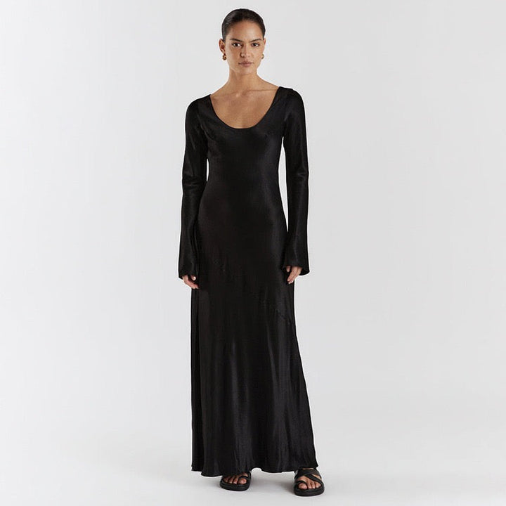 Satin maxi dress – Dekel