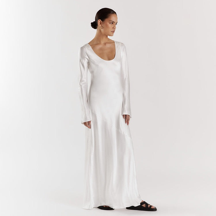 Satin maxi dress – Dekel
