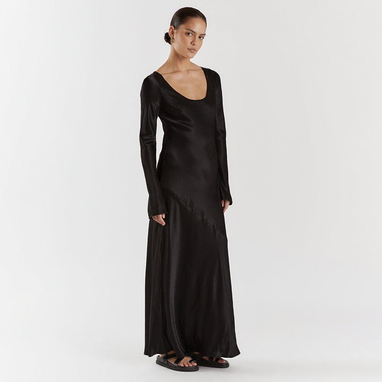 Satin maxi dress – Dekel