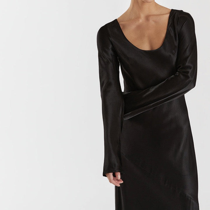 Satin maxi dress – Dekel