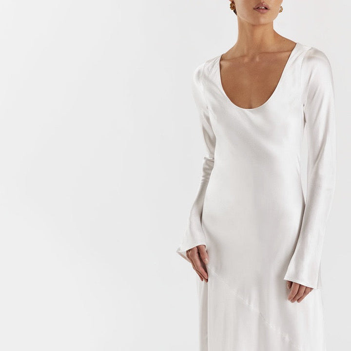Satin maxi dress – Dekel