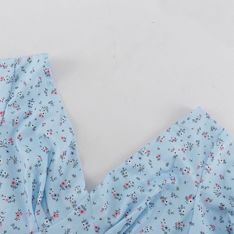 Floral satin maxi dress – FLOREA