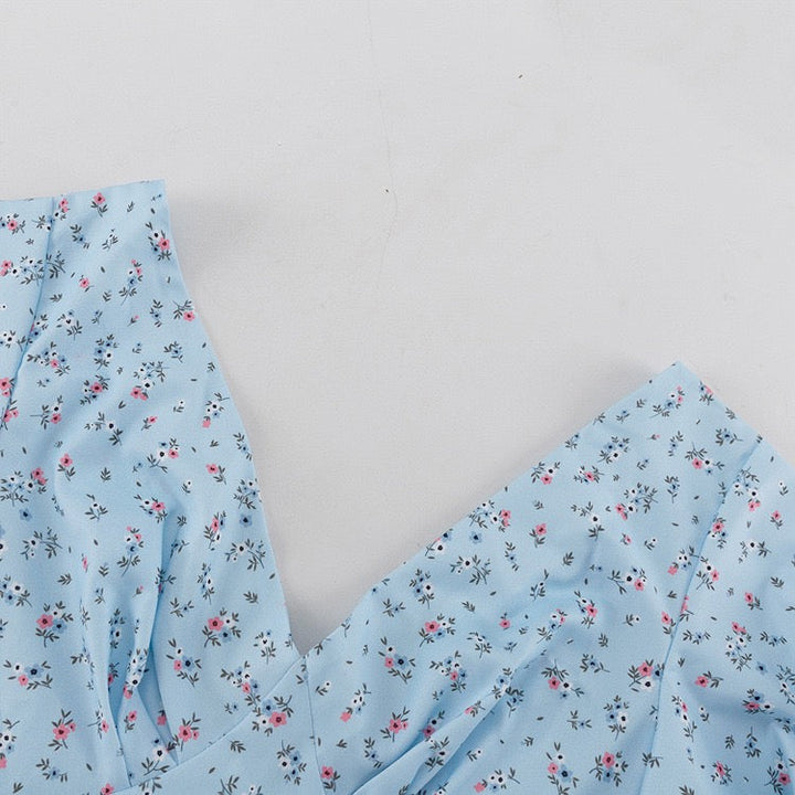 Floral satin maxi dress – FLOREA