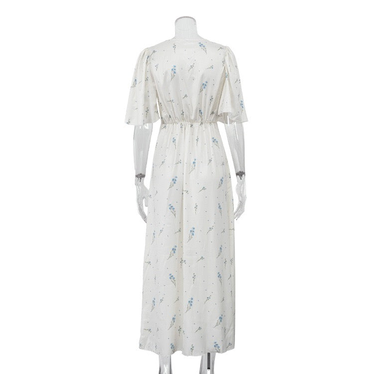 Floral satin maxi dress – PIA