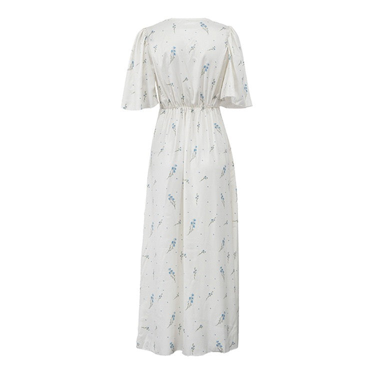 Floral satin maxi dress – PIA