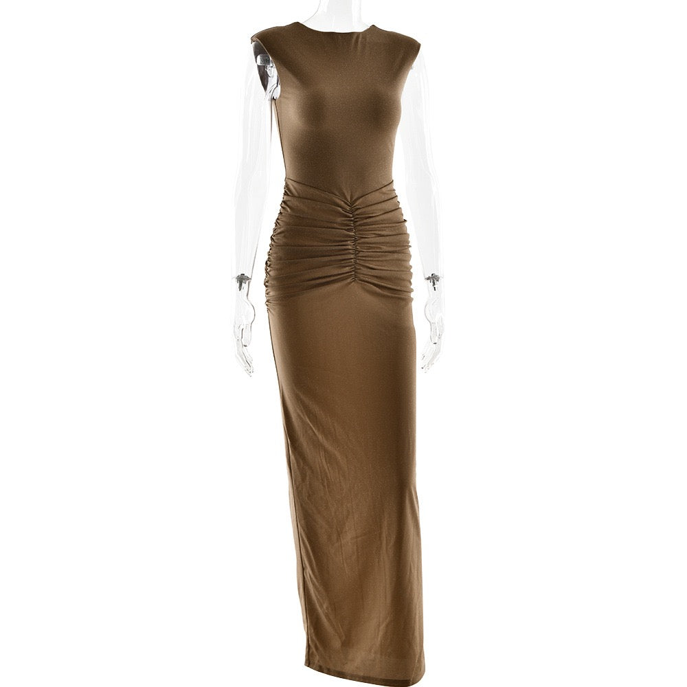 Sequined maxi dress with gathered design - Harel