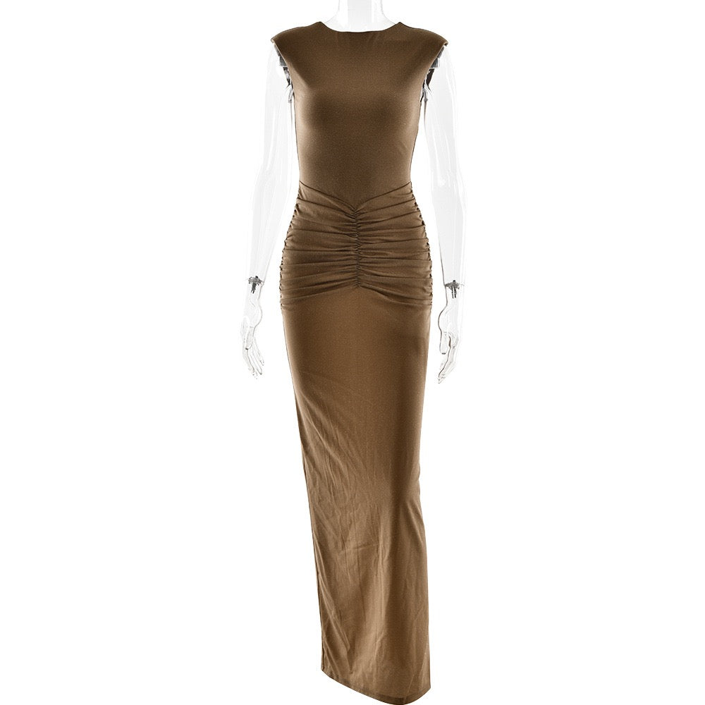 Sequined maxi dress with gathered design - Harel