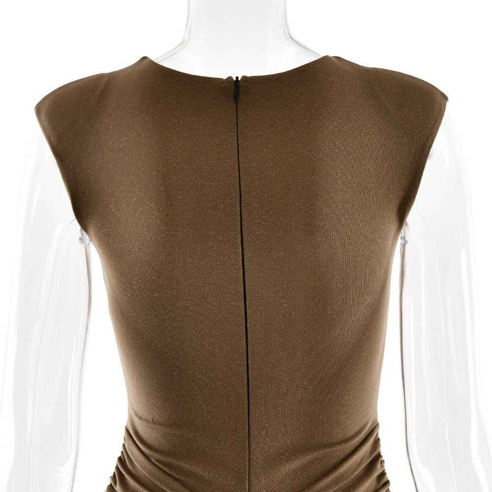 Sequined maxi dress with gathered design - Harel